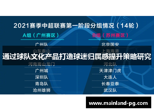 通过球队文化产品打造球迷归属感提升策略研究